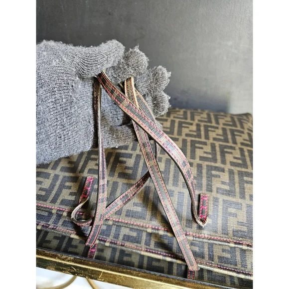 Fendi Zucca Coated Canvas Spalmati Roll Shopper Tote Brown - Picture 12 of 15